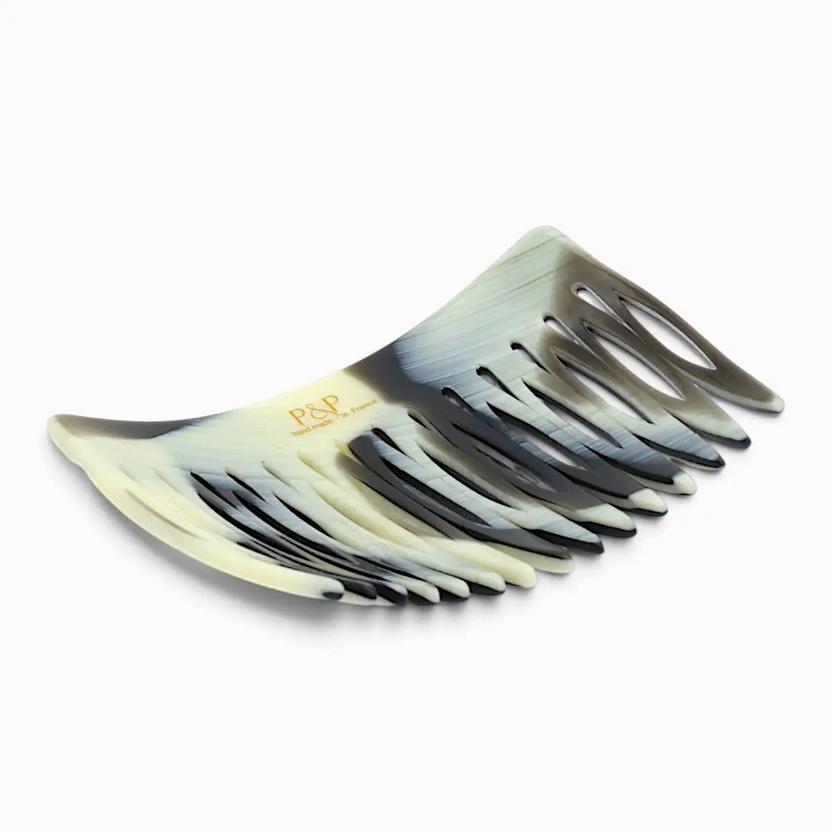 Pettine per capelli color nero panna 15 denti