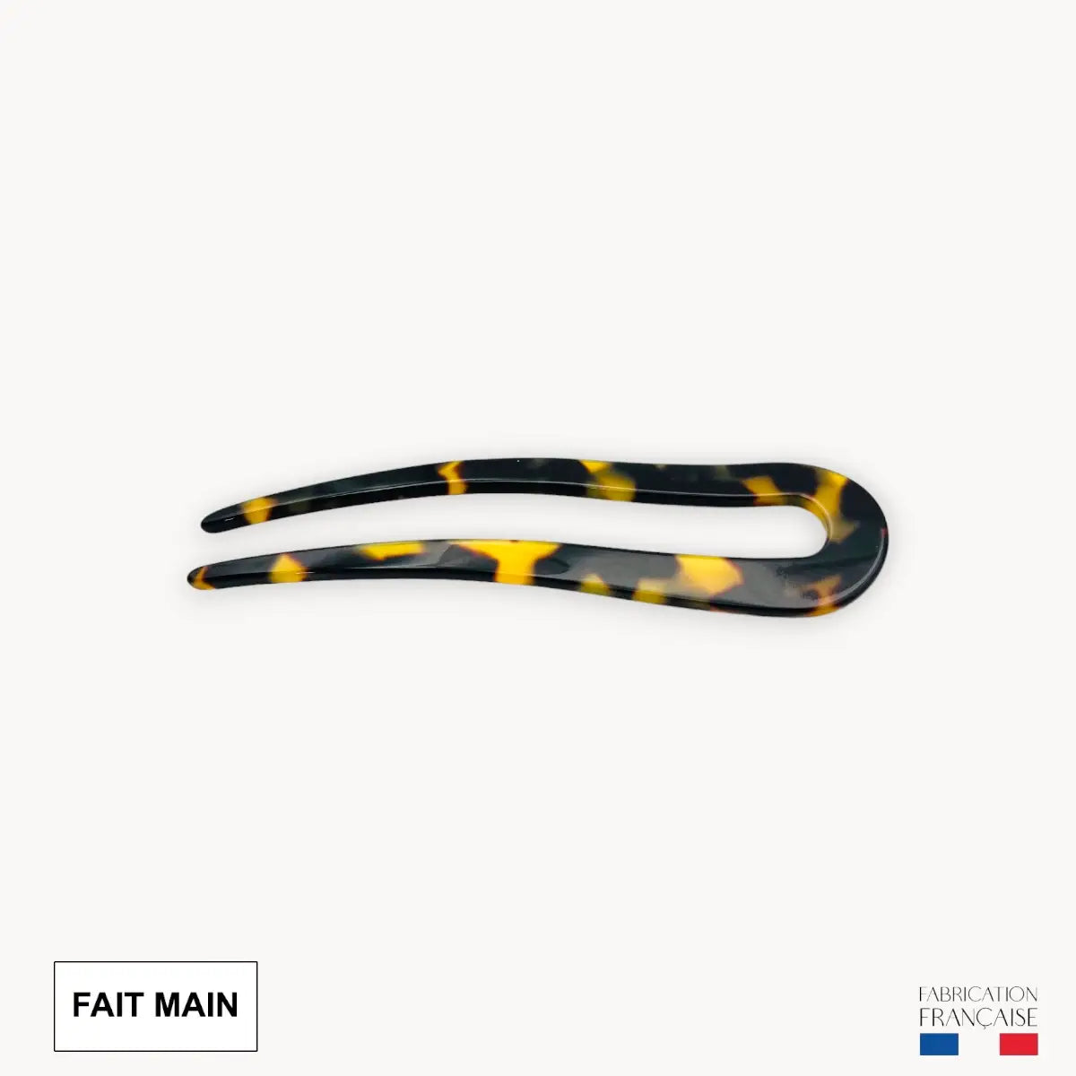 Fermaglio Mary per chignon tartarugato 10 cm