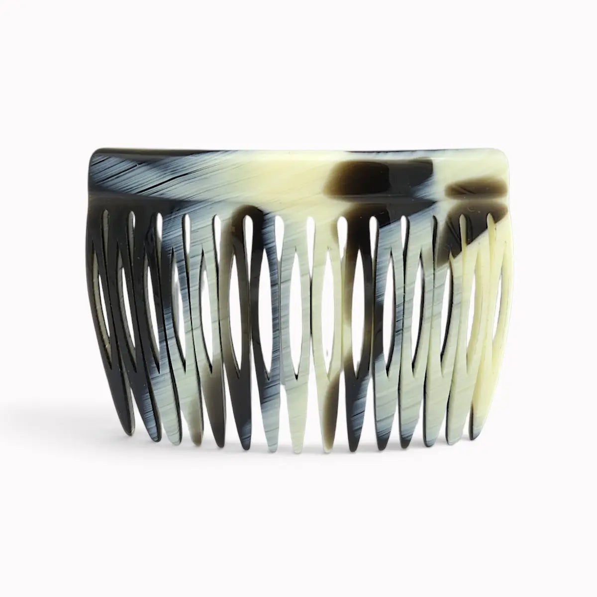 Pettine per capelli color nero panna 15 denti
