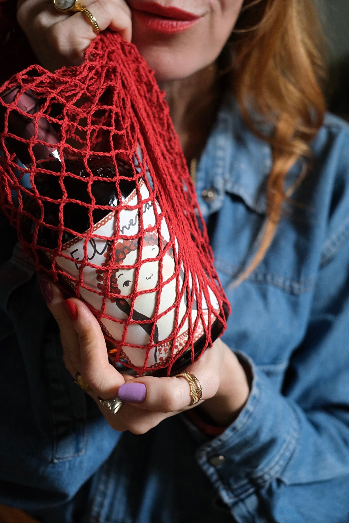 Borsa a rete in cotone in tanti colori