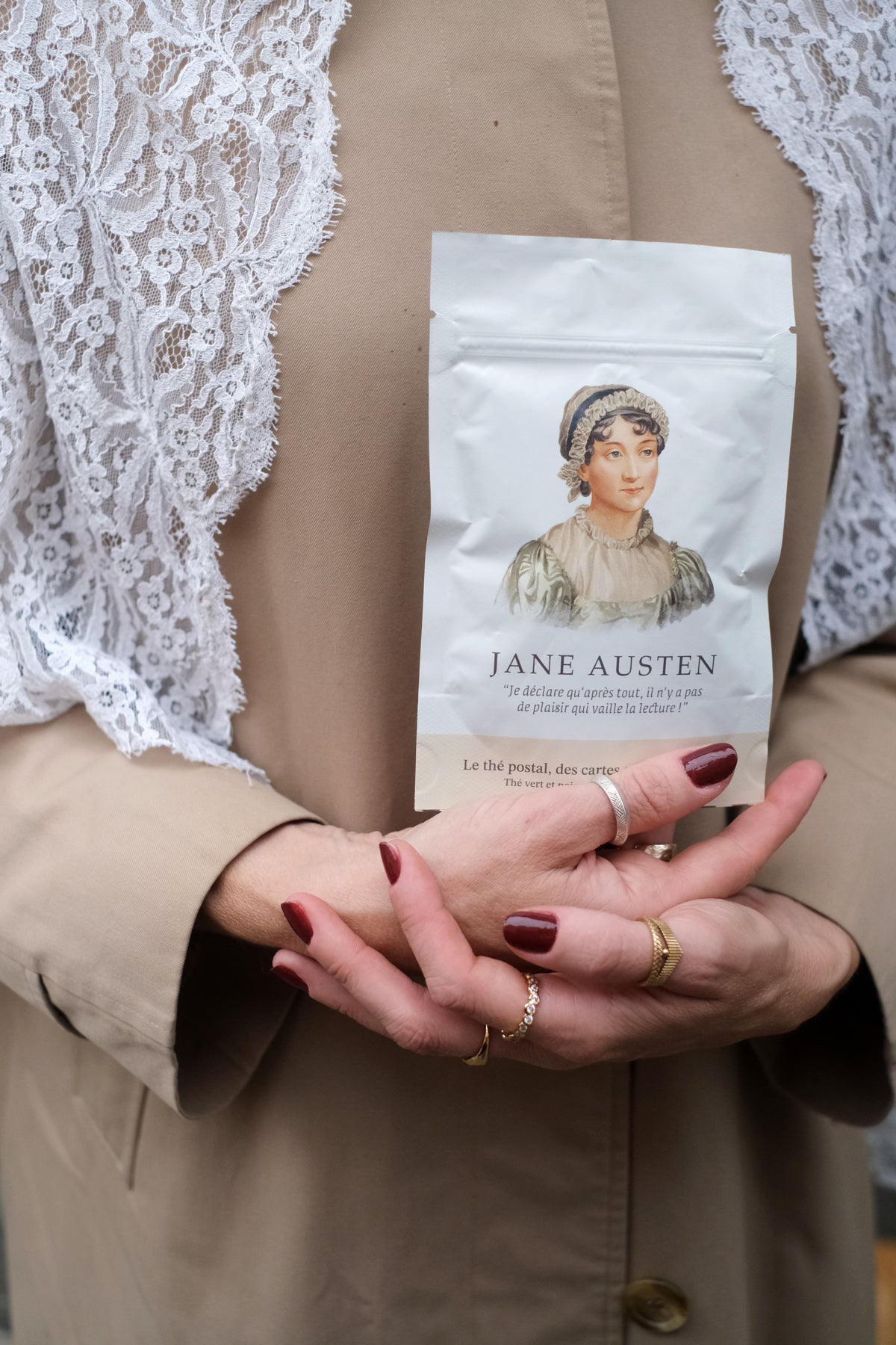 Busta di tè postale Jane Austen preorder 22 Ottobre
