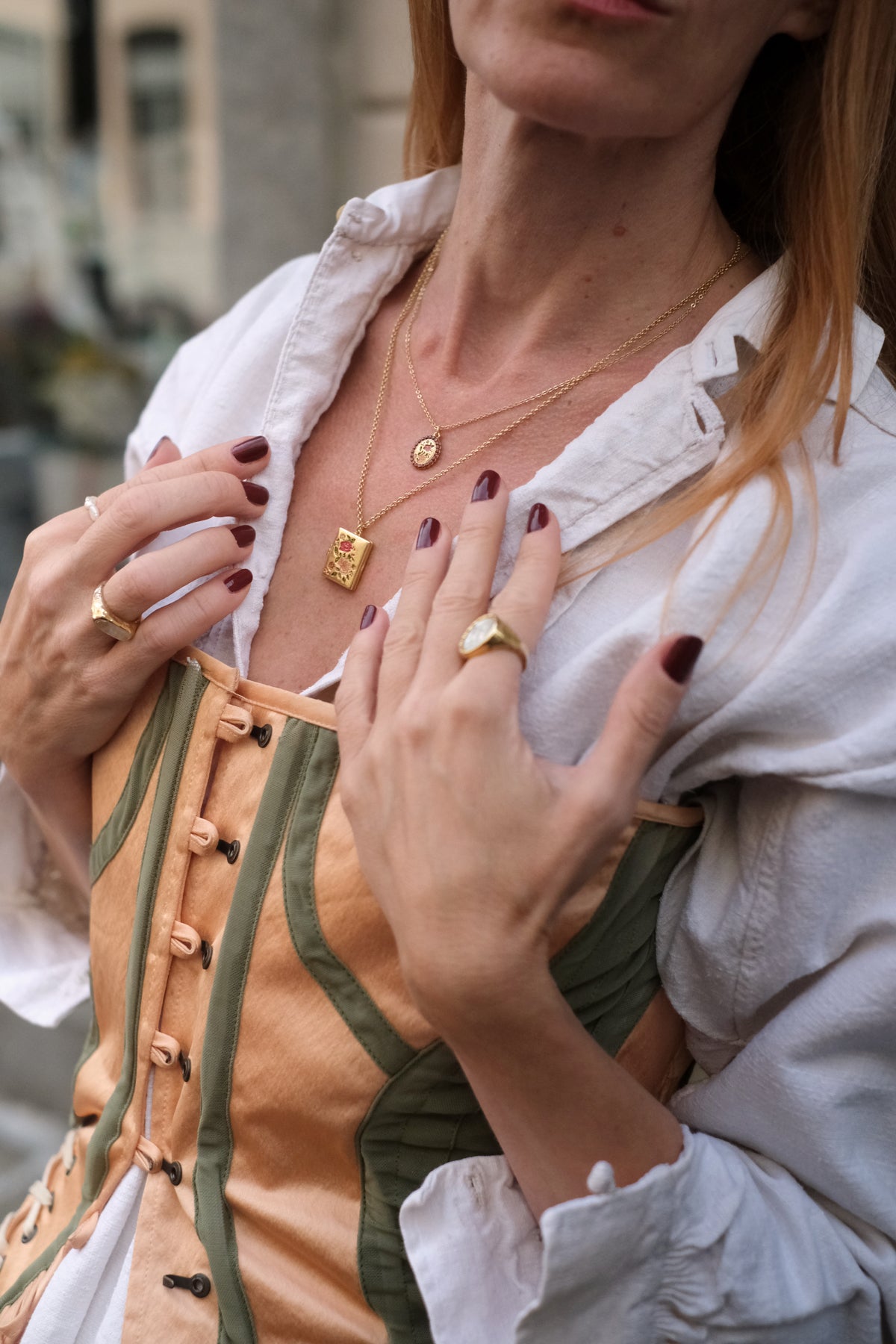 Collana cameo di fiori Hera