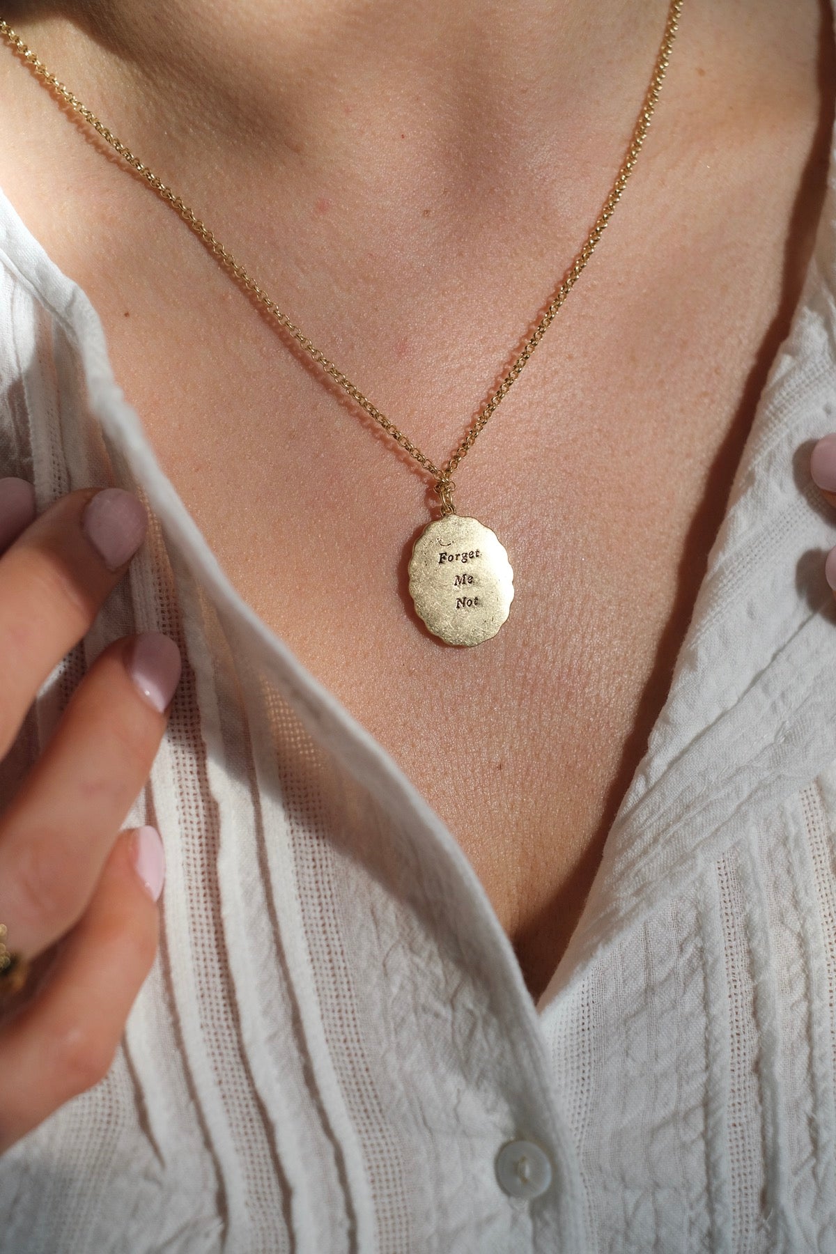 Collana cameo forget me not