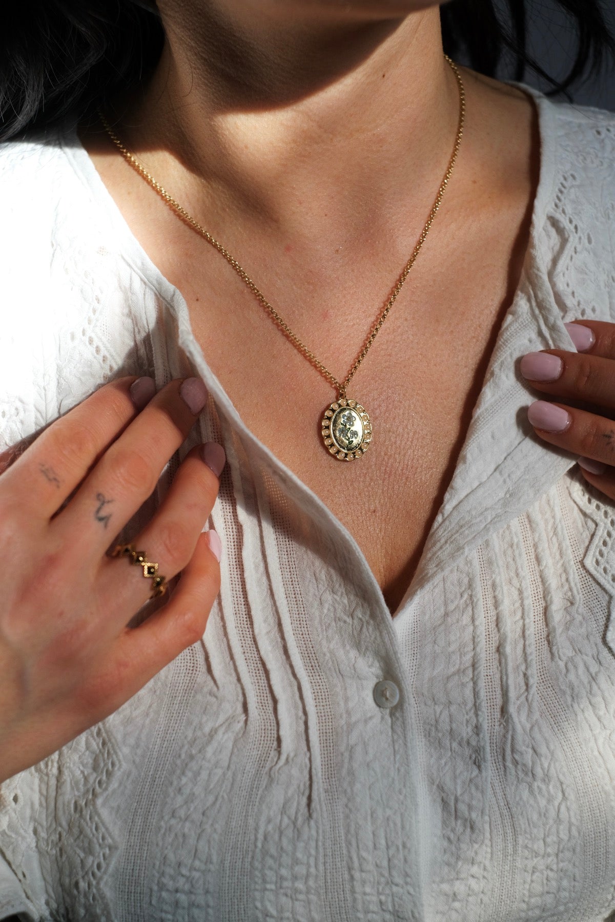 Collana cameo forget me not