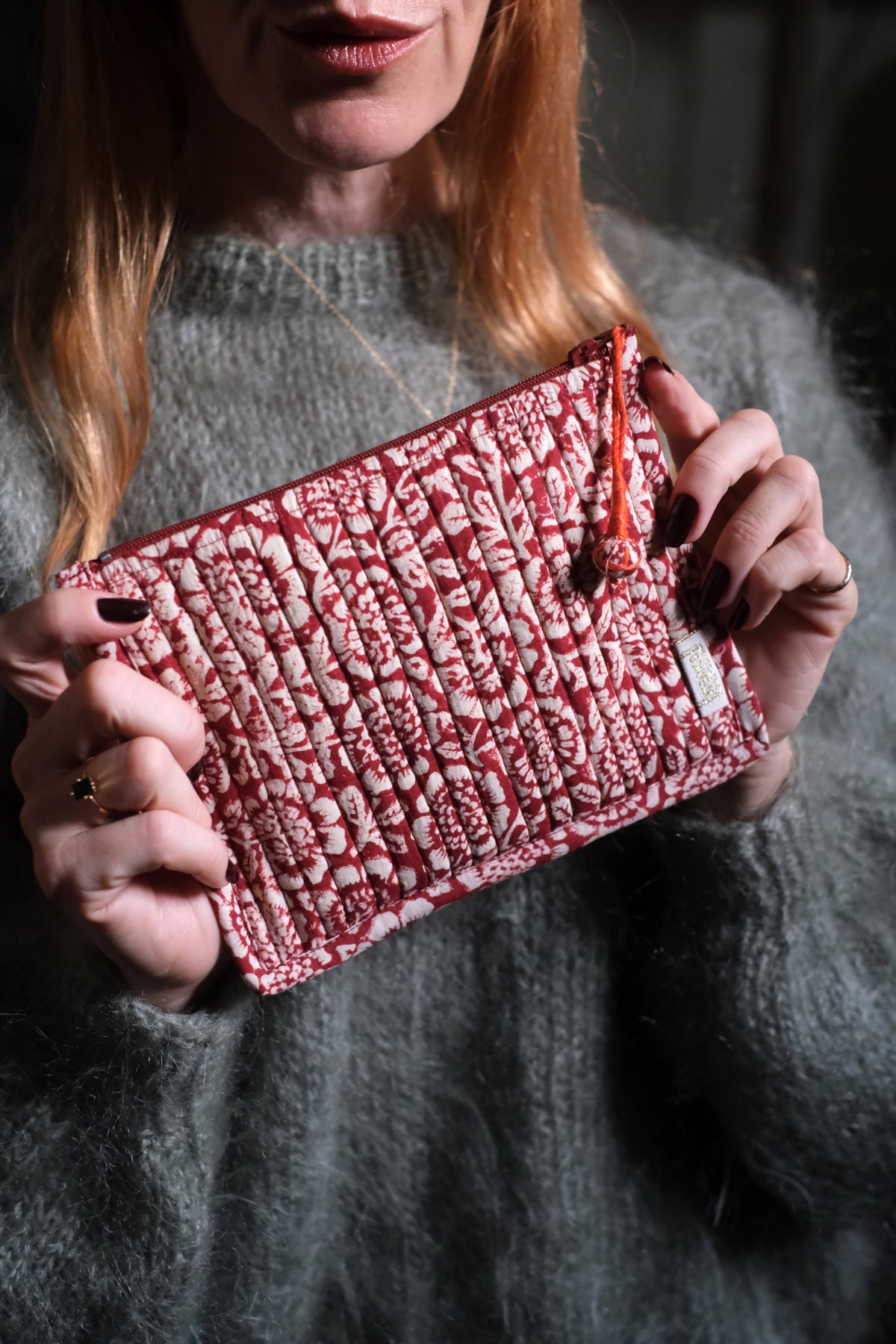 Mini pochette Kamala bordeaux