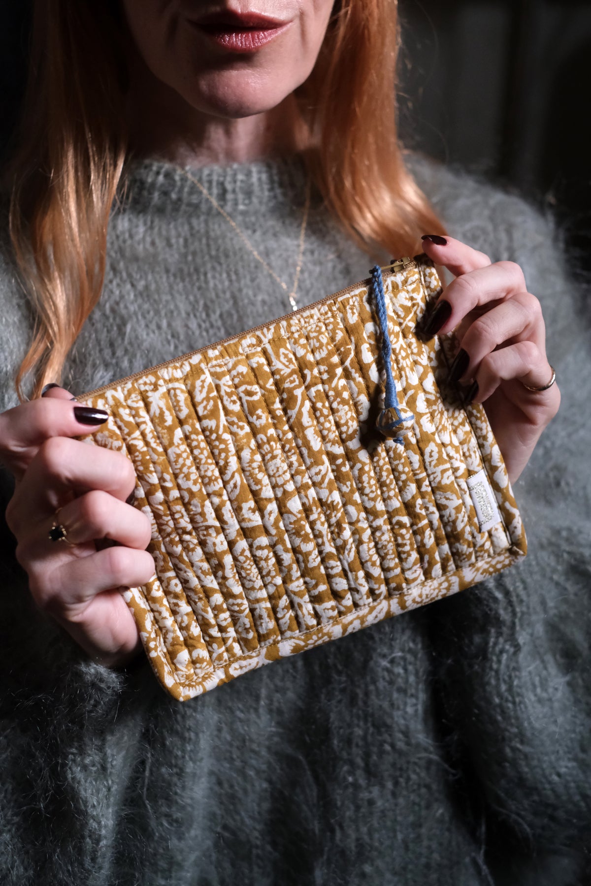 Mini pochette Mahal bronzo