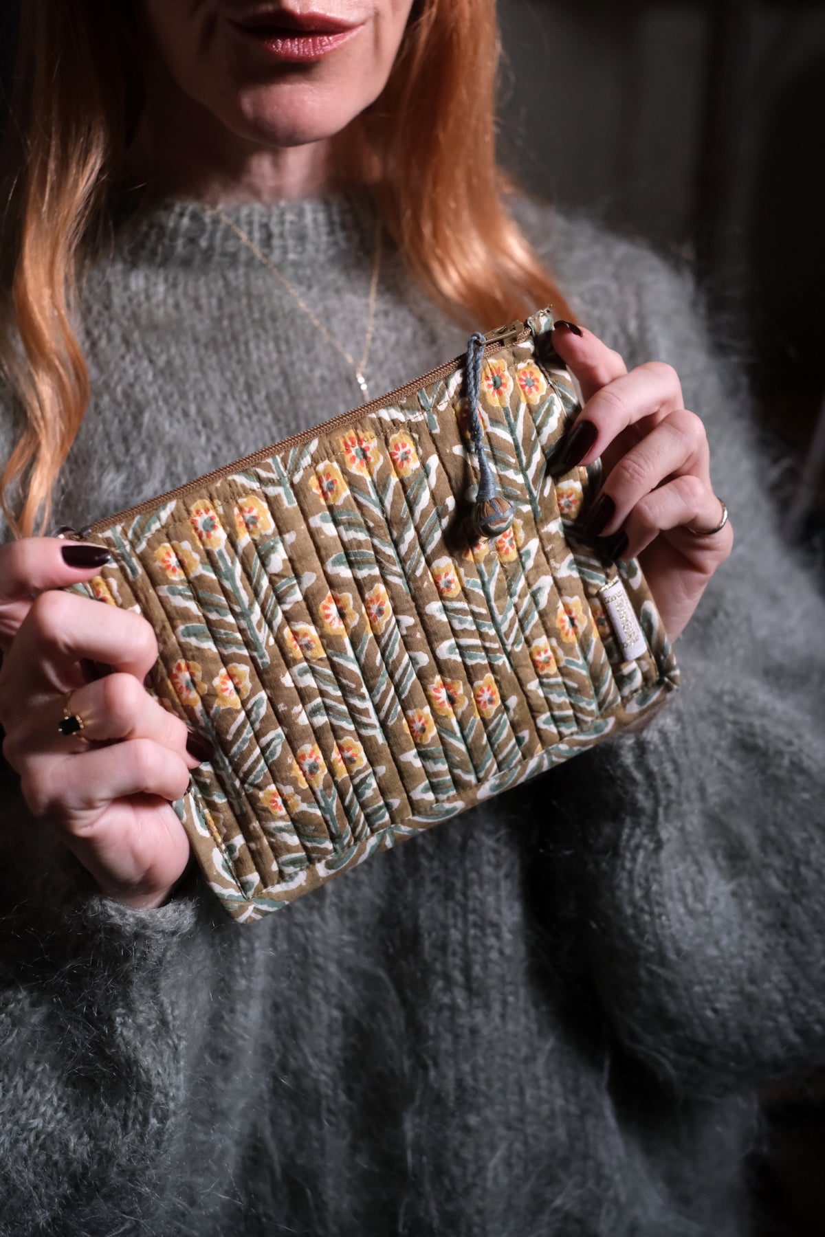 Mini pochette Mahal bronzo