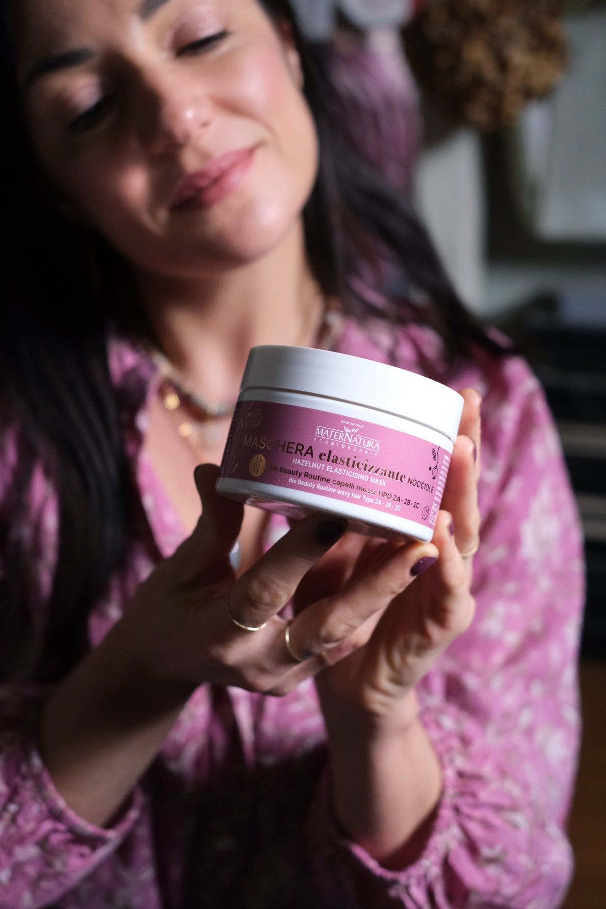 Maschera Elasticizzante Capelli Mossi alle Nocciole