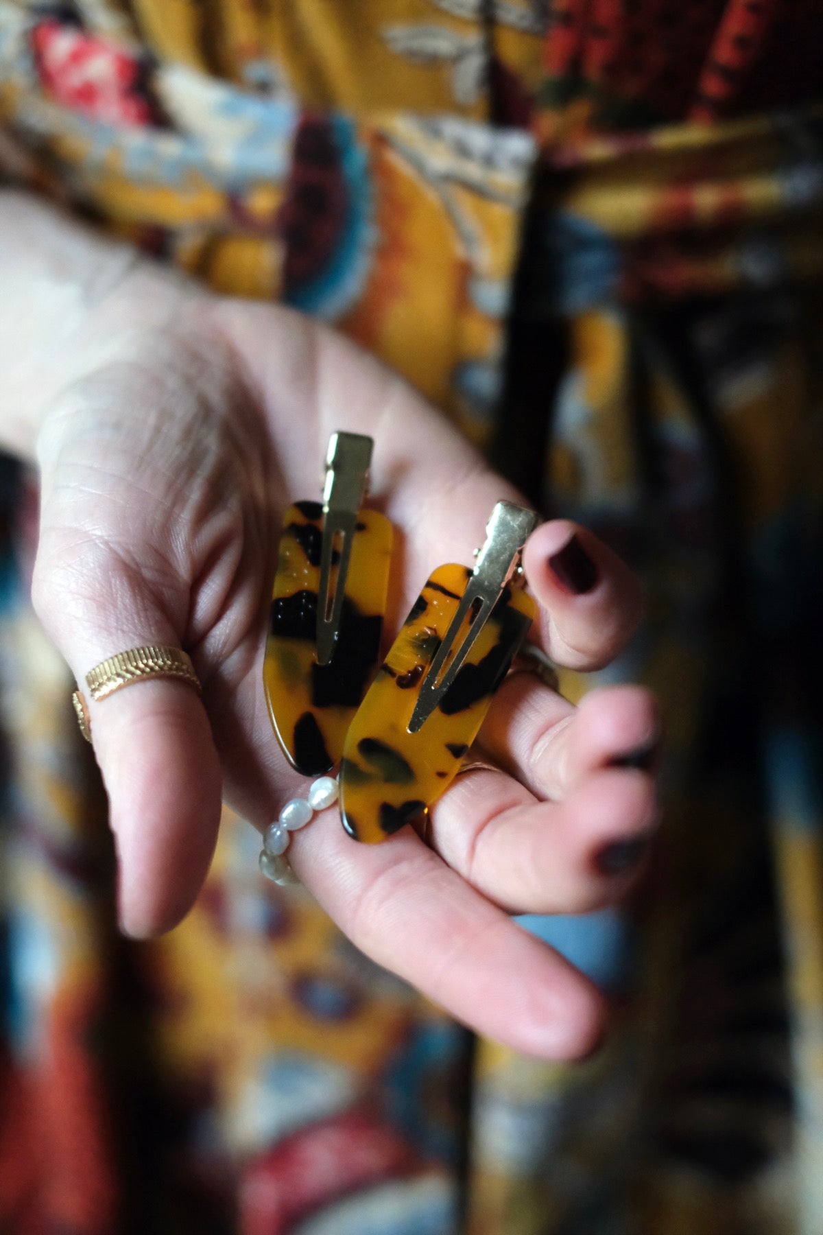 Barrettes Peignée Maculate