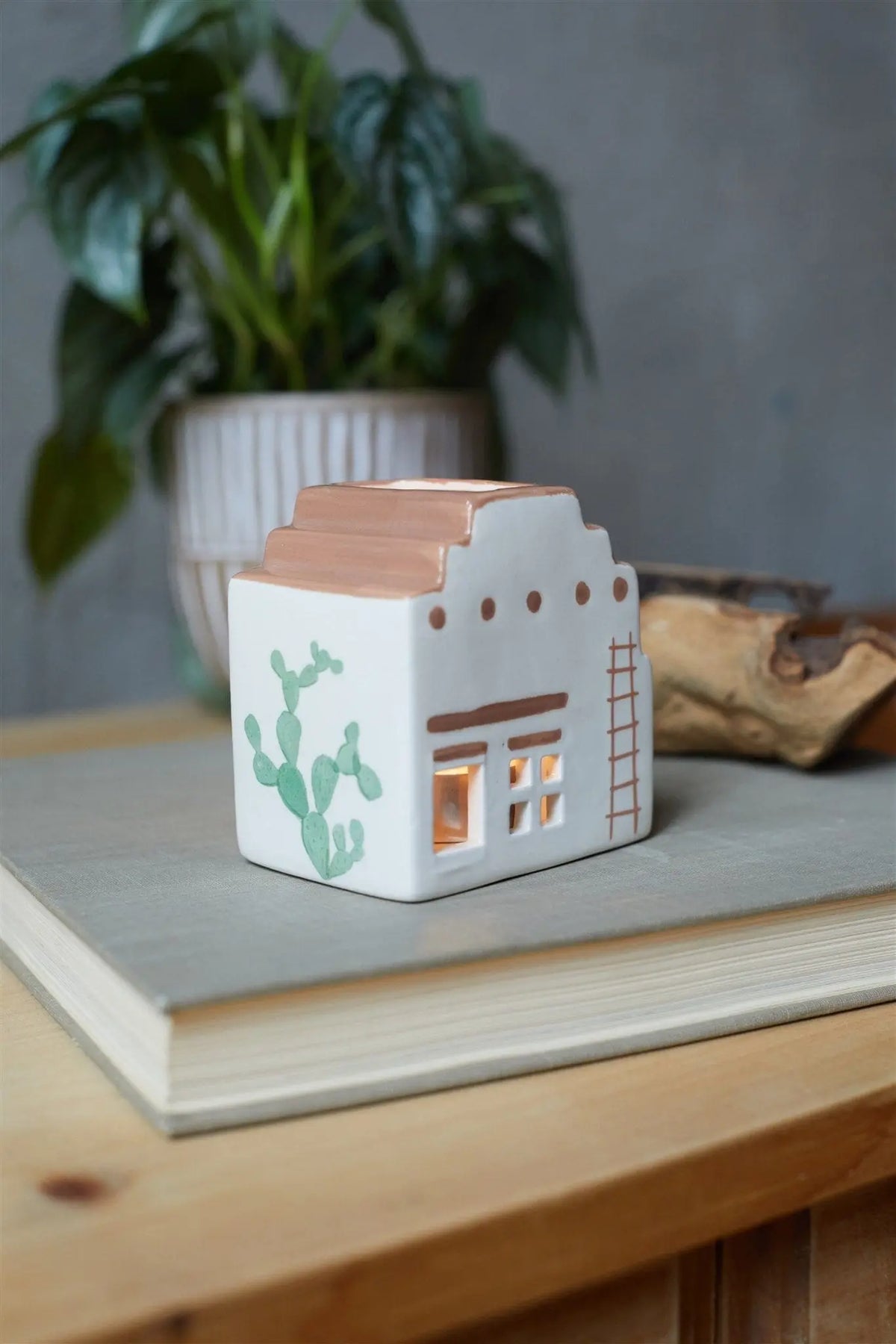 Santa Fe Adobe Incense & Tea Light Holder
