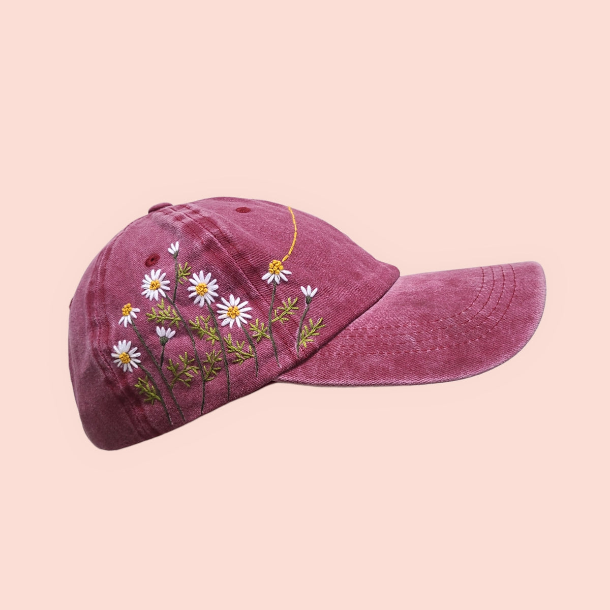 Cappellino da baseball margherite