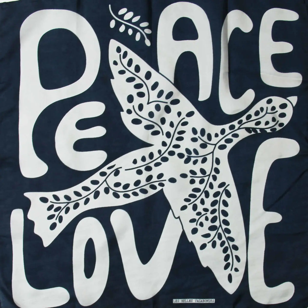 Foulard Mini Peace and Love navy