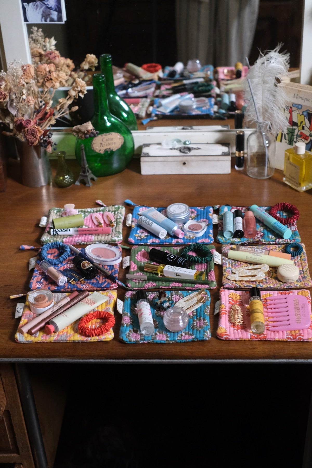 Mini Pochette Luisa rosa rosso e giallo
