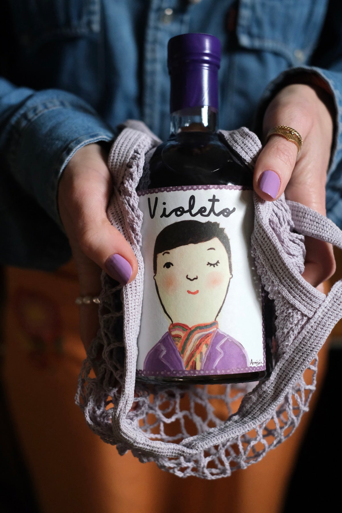 Borsa a rete in cotone in tanti colori