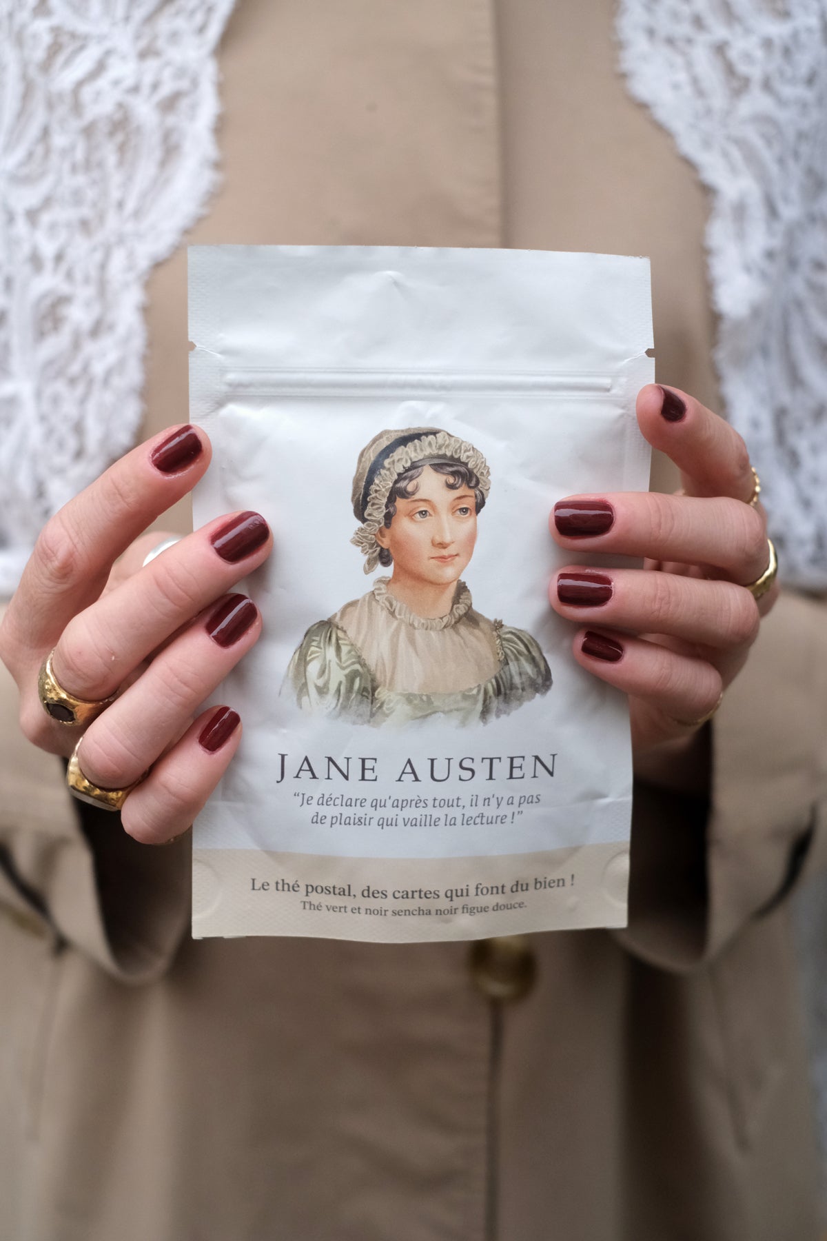Busta di tè postale Jane Austen preorder 22 Ottobre
