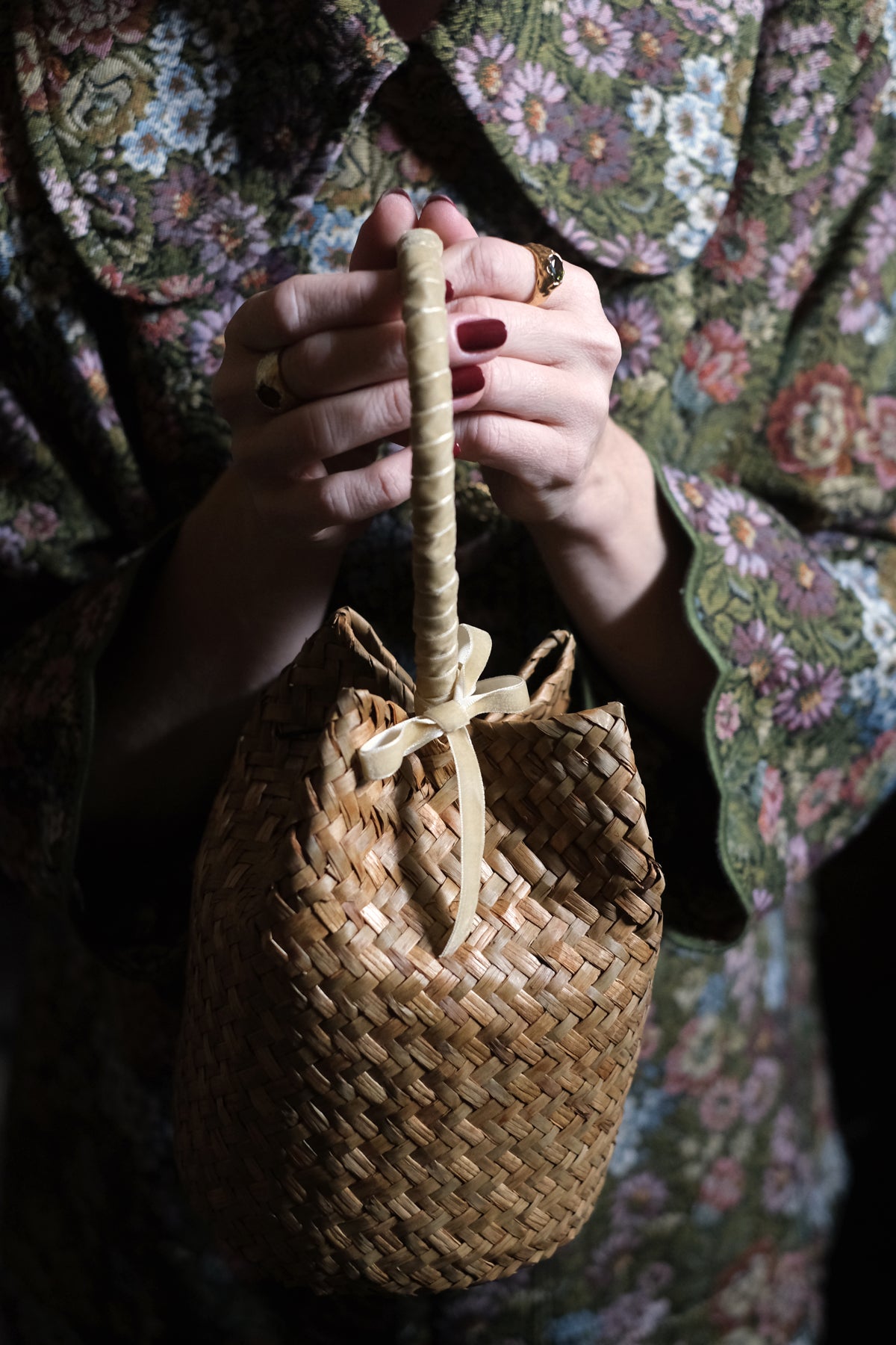 Borsa Panier Ribbons Velluto