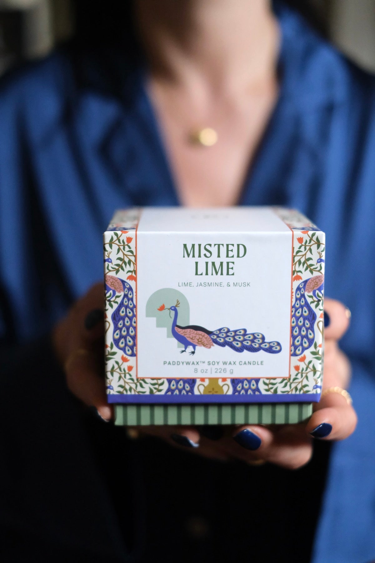 Candela Misted Lime Peacock Pavone