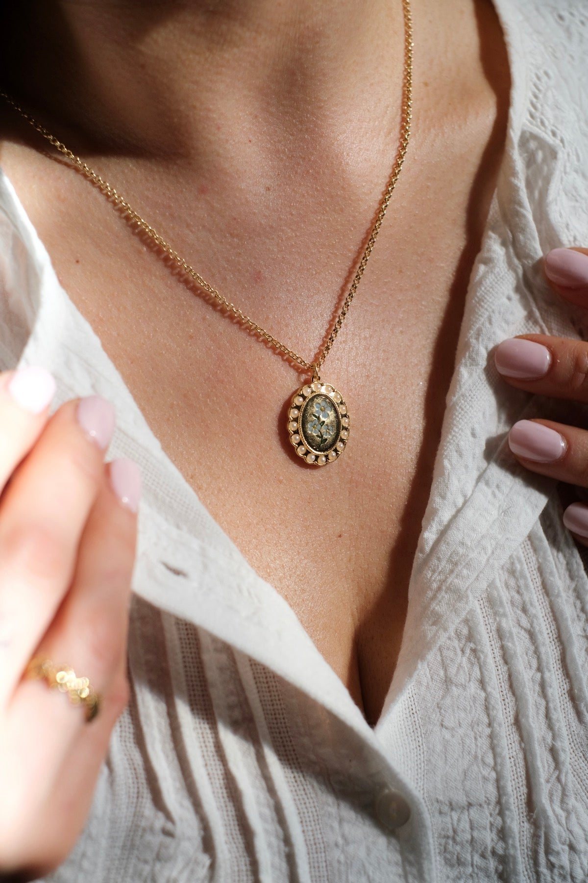 Collana cameo forget me not