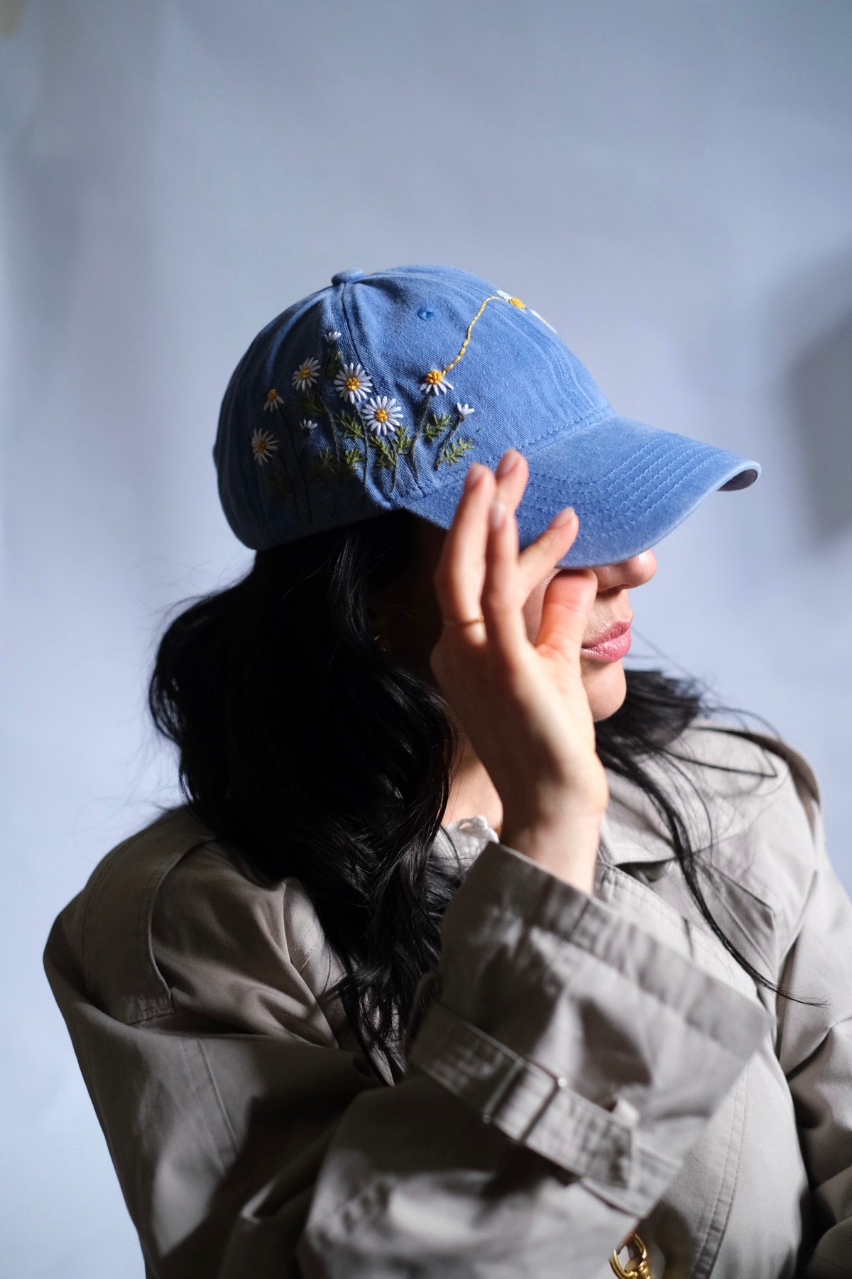 Cappellino da baseball margherite