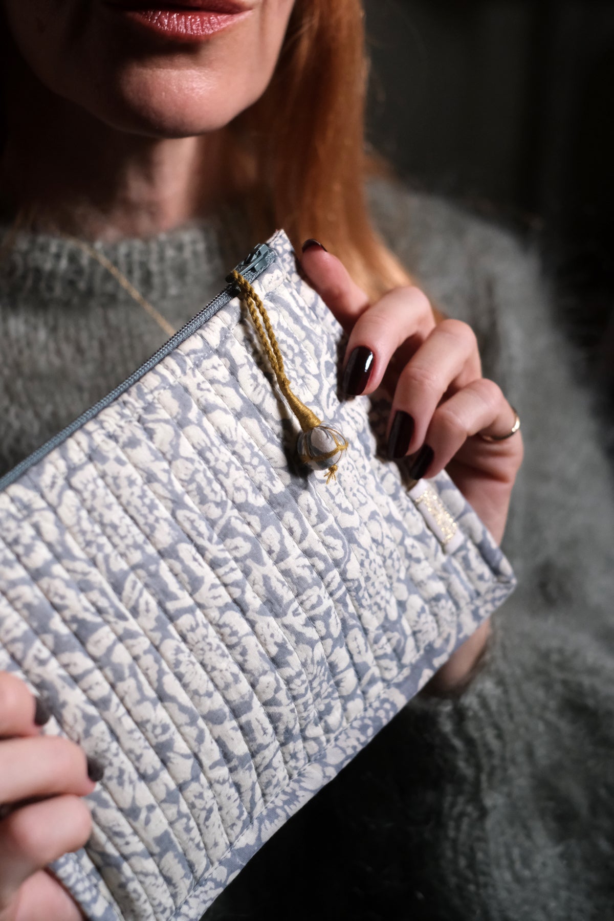Mini pochette Kamala azzurra