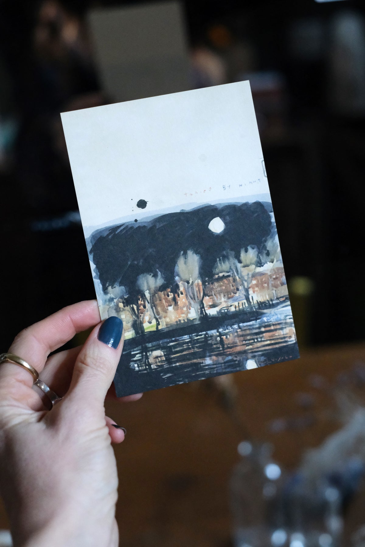 Cartolina da Torino Luna sul Po
