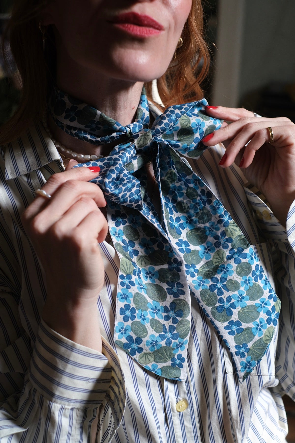 Twilly fascia, cintura Capucine azzurro