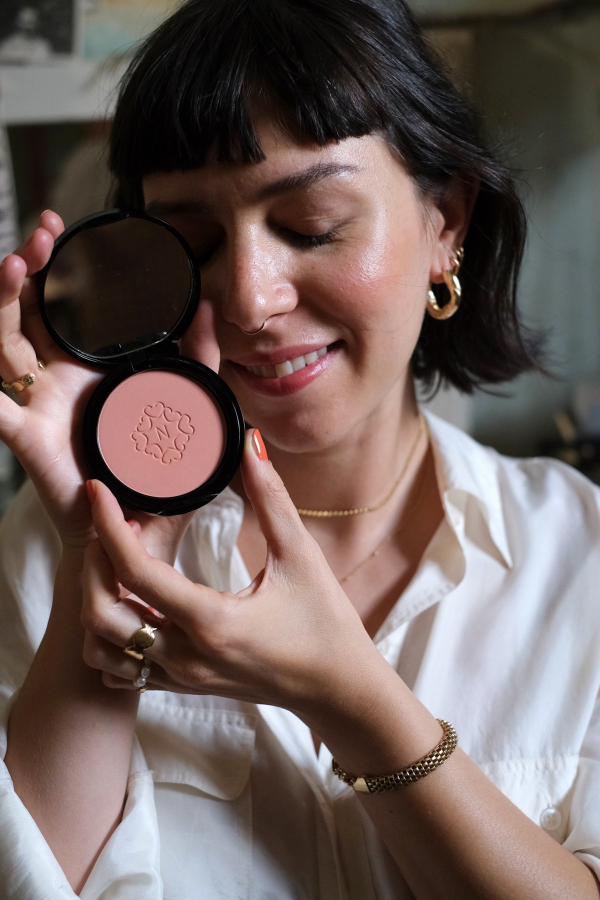 LE MIRAGE MINERAL BLUSH orange pink 04