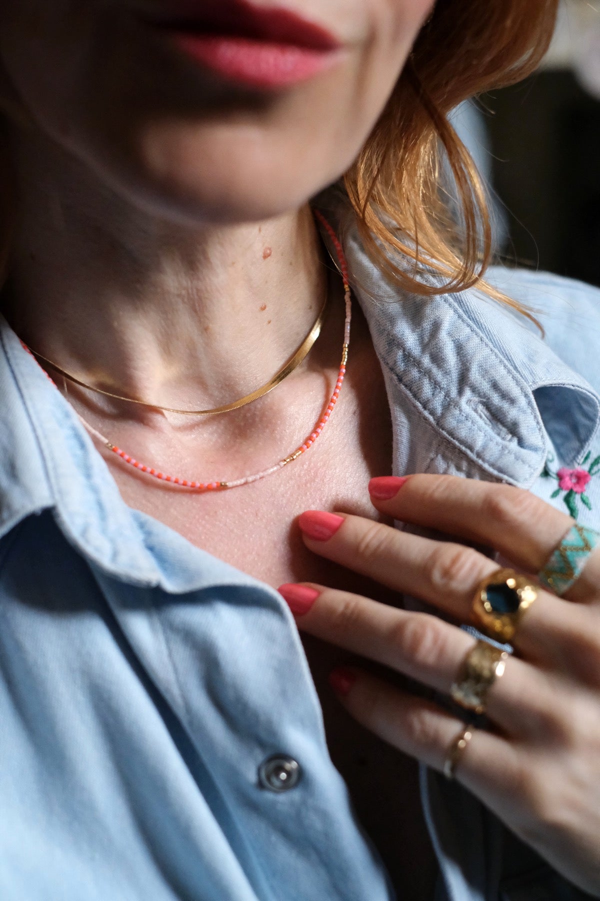 Collana Ibiza Corallo e rosa