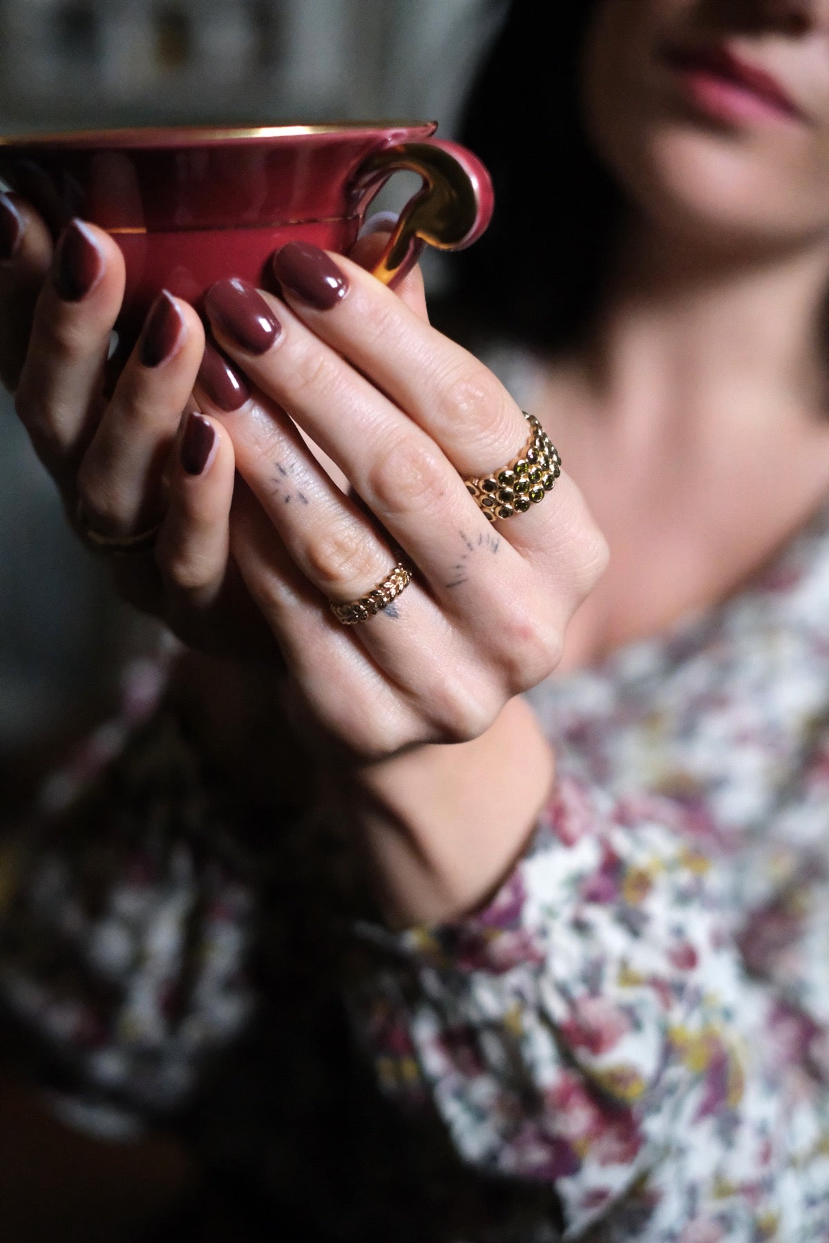 Anello Amelia Trio Verde