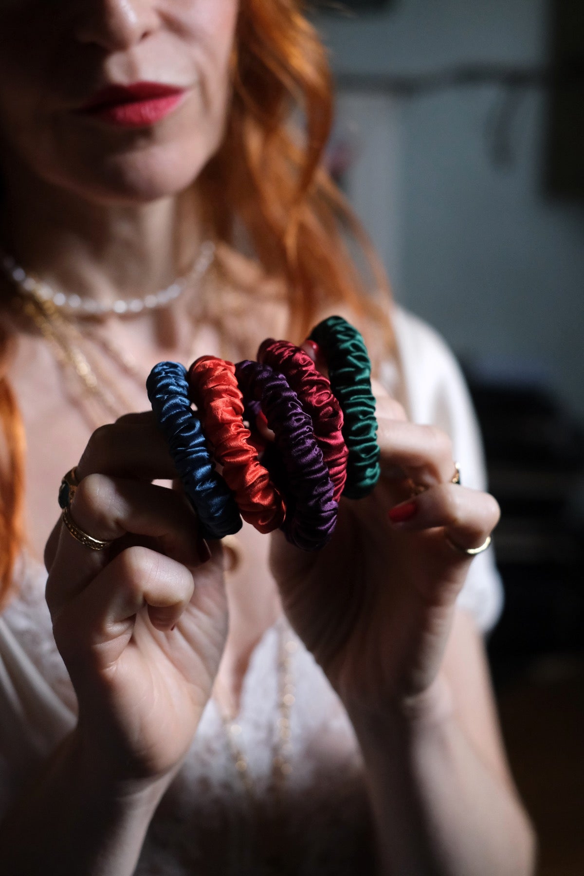 Elastici capelli in seta Nuovi colori