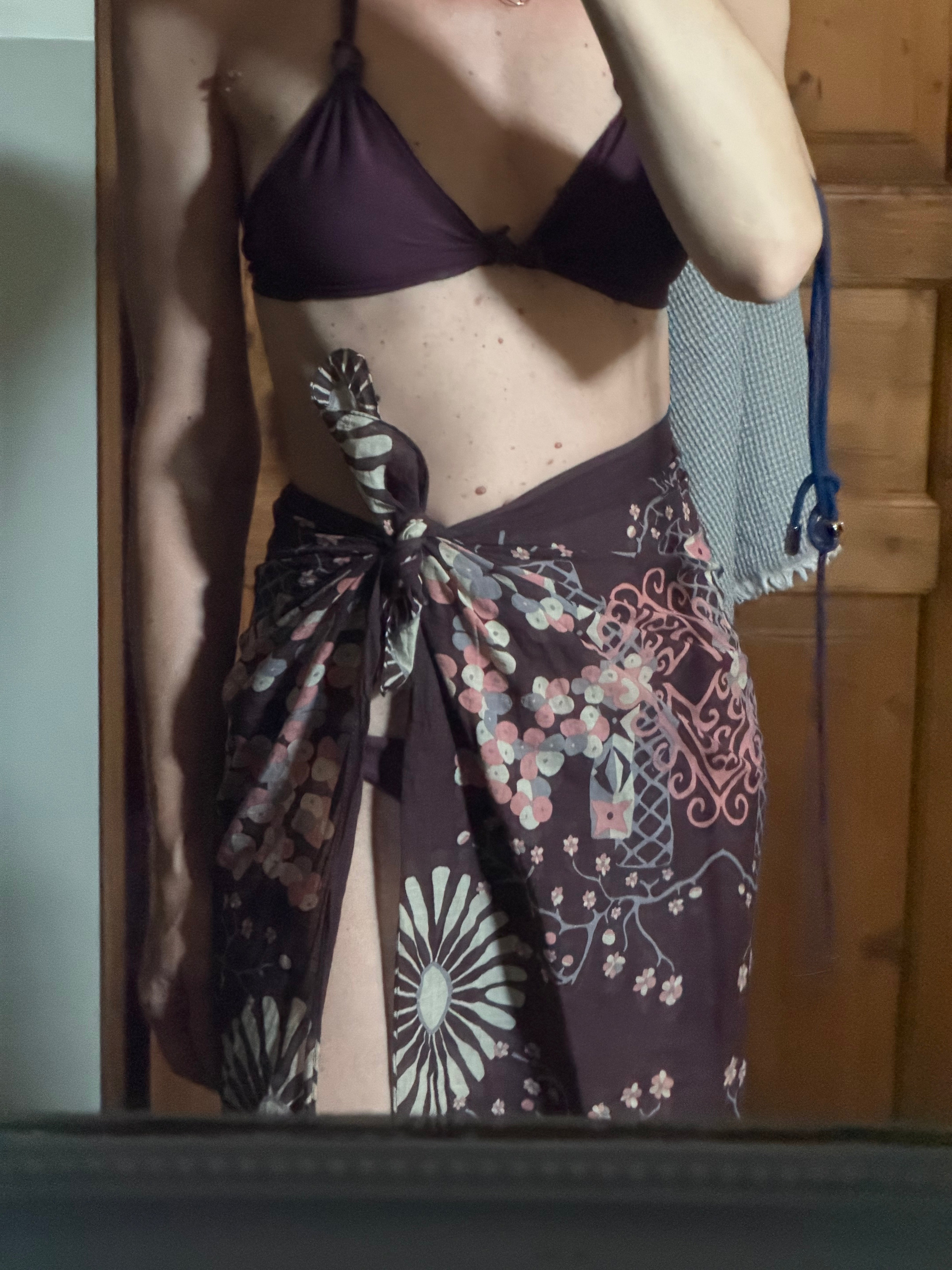 Foulard in cotone Pareo Hanami prugna