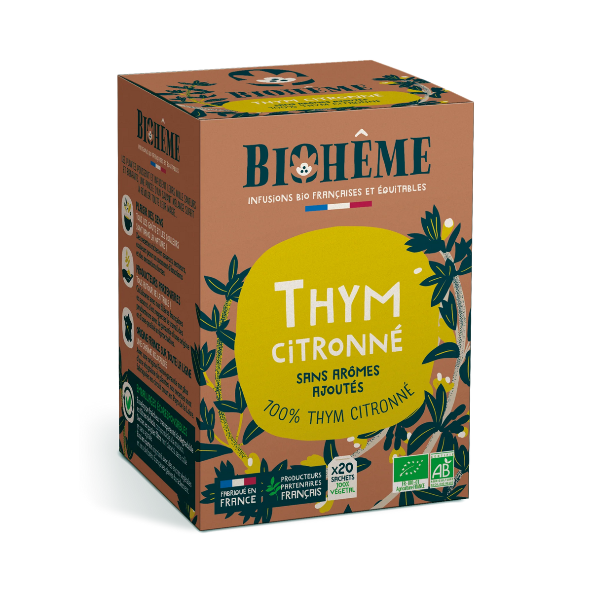 Tisana bustine Infusion Thym Citronné bio