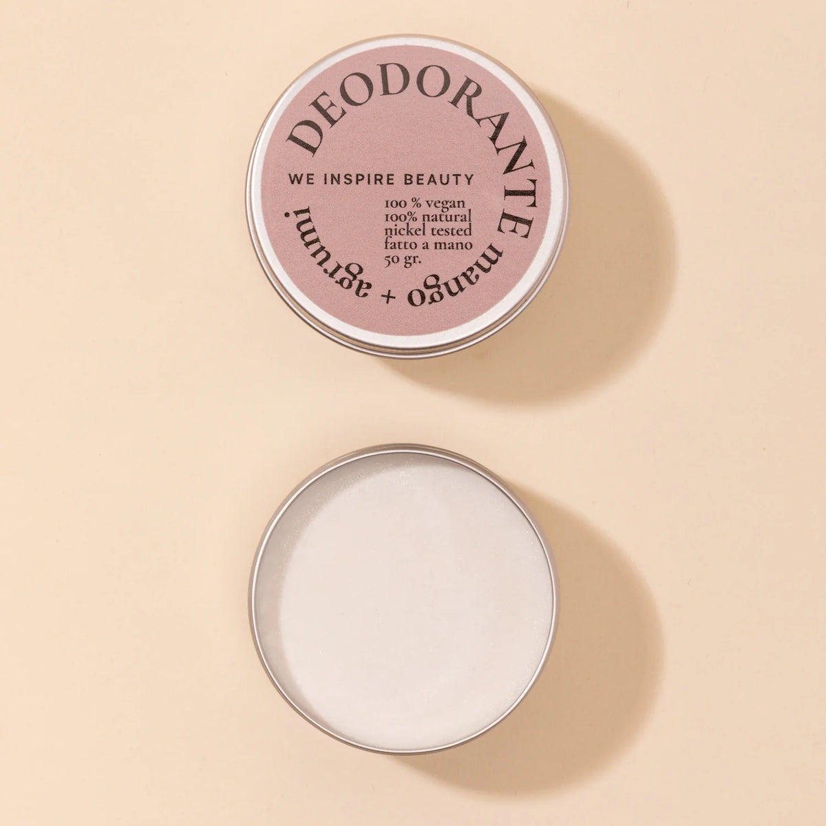 Deodorante naturale in jar alluminio Mango e agrumi