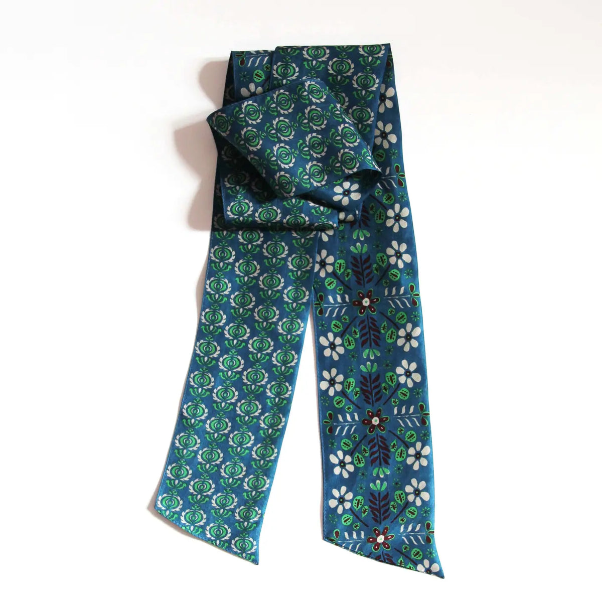 Twilly fascia, cintura Ludmilla verde blu